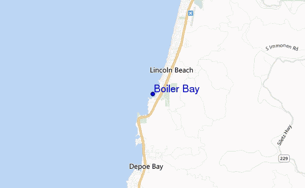 locatiekaart van Boiler Bay