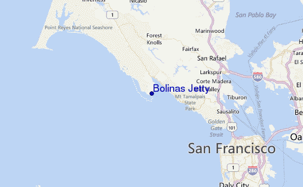 Bolinas Jetty Location Map