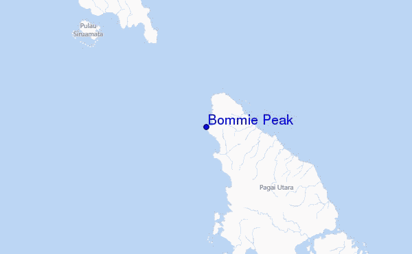 Bommie Peak Location Map
