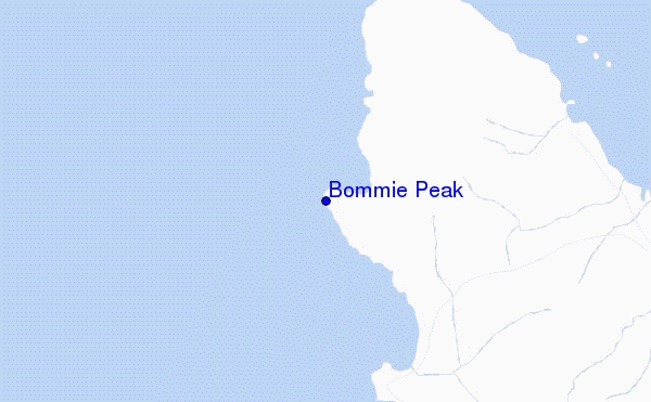 locatiekaart van Bommie Peak