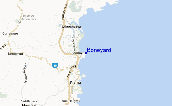locatiekaart van Boneyard