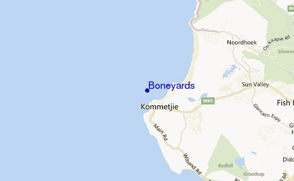 locatiekaart van Boneyards