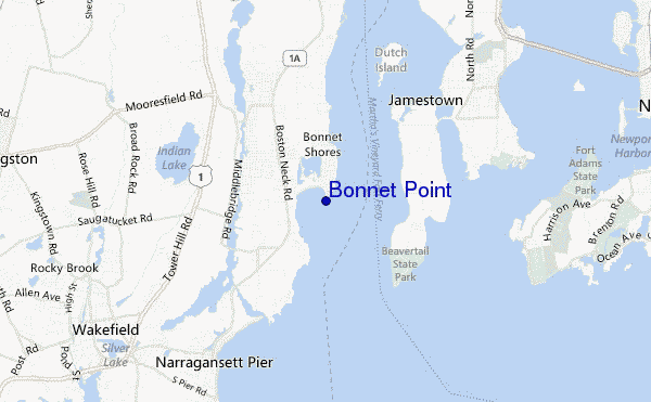 locatiekaart van Bonnet Point