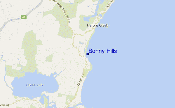 locatiekaart van Bonny Hills