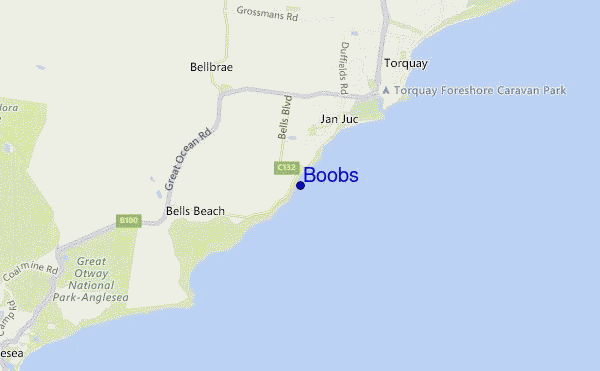locatiekaart van Boobs