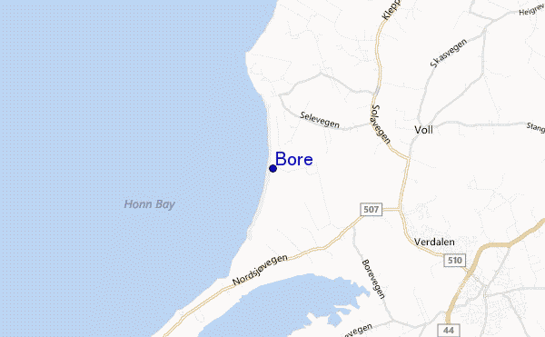 locatiekaart van Bore