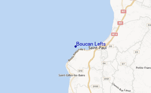 locatiekaart van Boucan Lefts