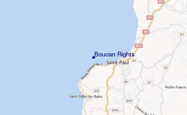 locatiekaart van Boucan Rights