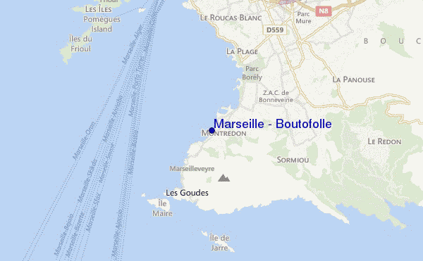 locatiekaart van Marseille - Boutofolle