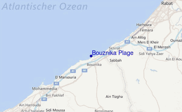 Bouznika Plage Location Map