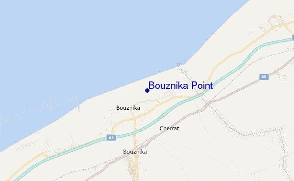 locatiekaart van Bouznika Point