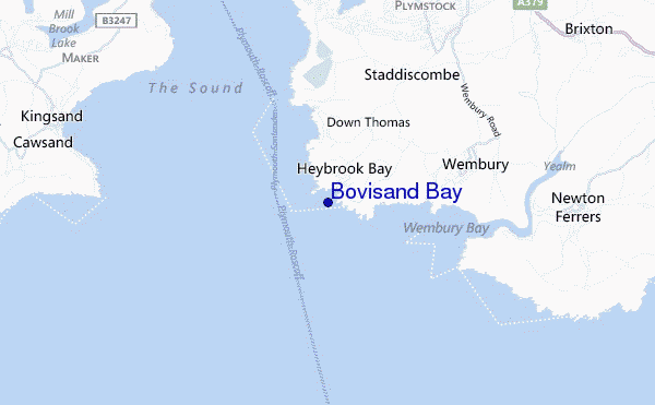 locatiekaart van Bovisand Bay