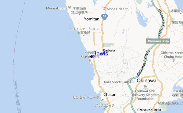 locatiekaart van Bowls