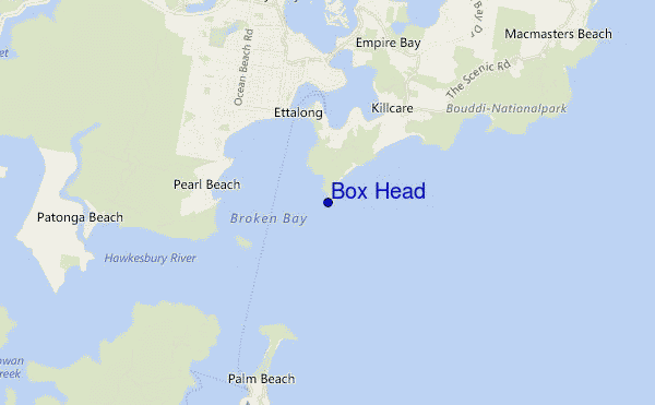 locatiekaart van Box Head