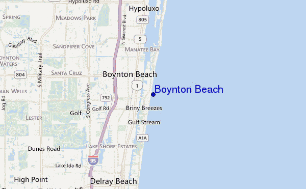 locatiekaart van Boynton Beach