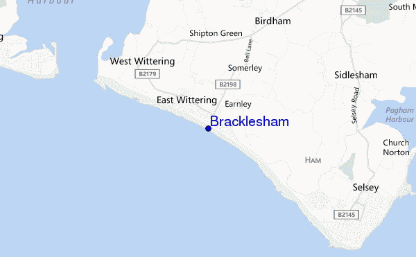 locatiekaart van Bracklesham