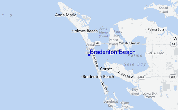 locatiekaart van Bradenton Beach