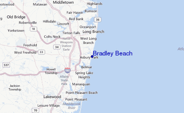 Bradley Beach Location Map
