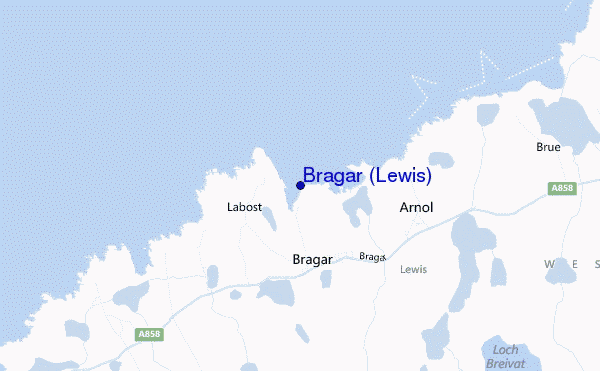 locatiekaart van Bragar (Lewis)