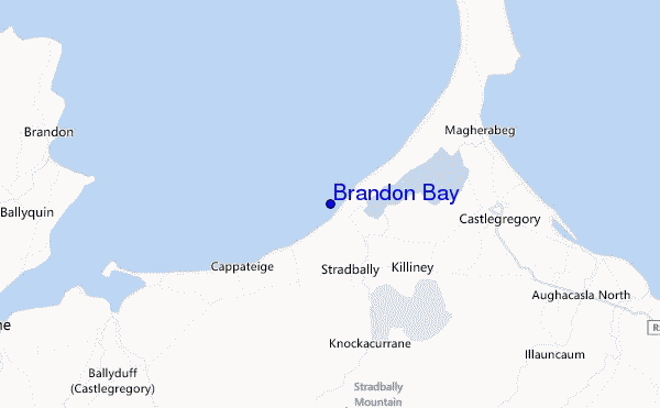 locatiekaart van Brandon Bay