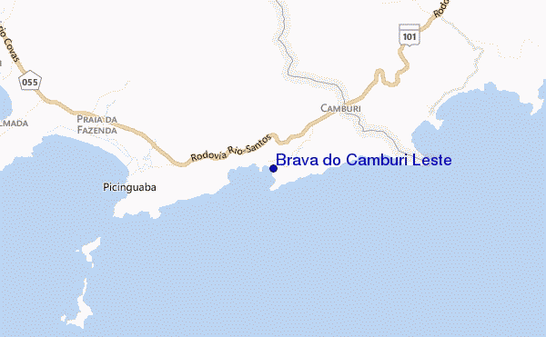 locatiekaart van Brava do Camburi Leste