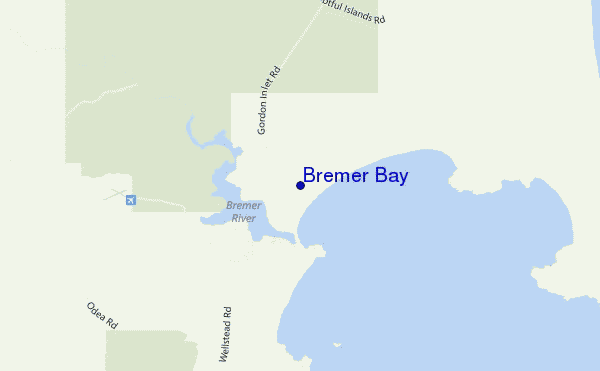locatiekaart van Bremer Bay