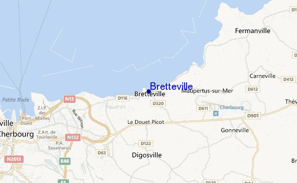locatiekaart van Bretteville