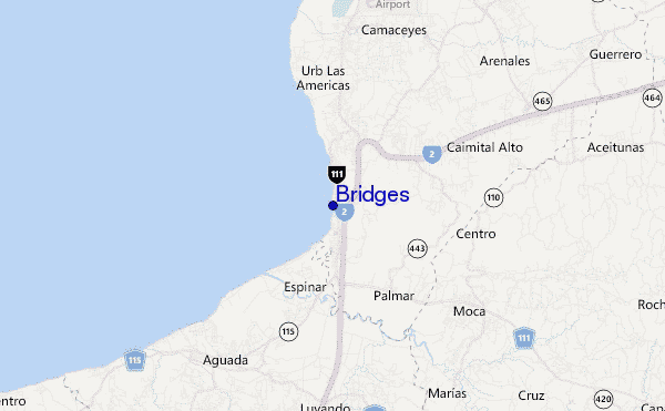 locatiekaart van Bridges