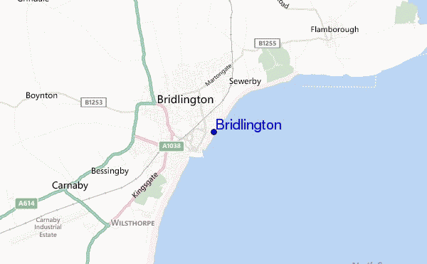 locatiekaart van Bridlington