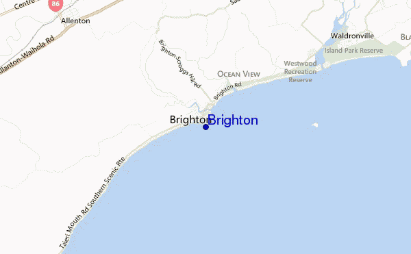 locatiekaart van Brighton