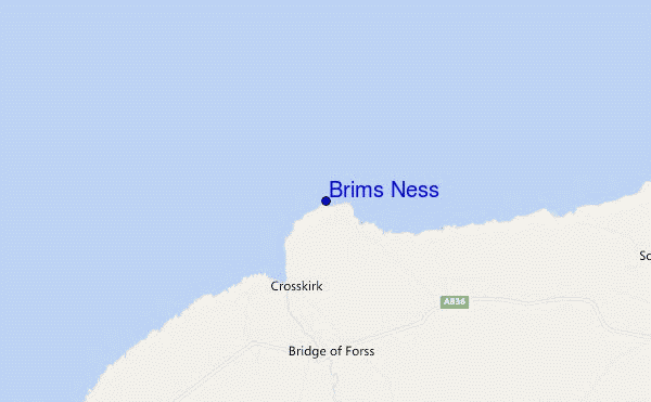 locatiekaart van Brims Ness