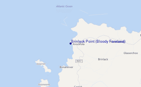 locatiekaart van Brinlack Point (Bloody Foreland)