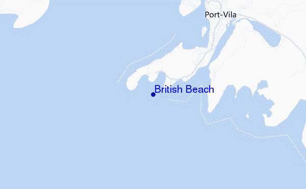 locatiekaart van British Beach