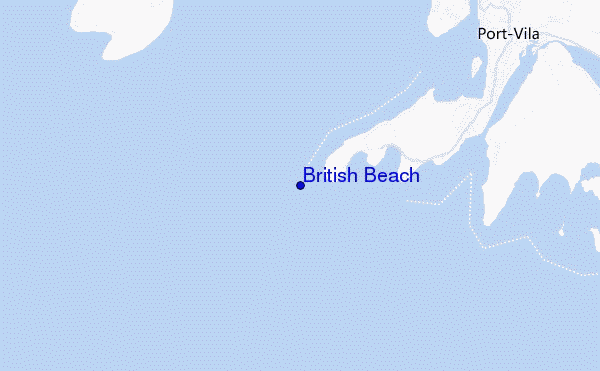 locatiekaart van British Beach
