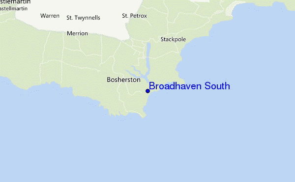 locatiekaart van Broadhaven South