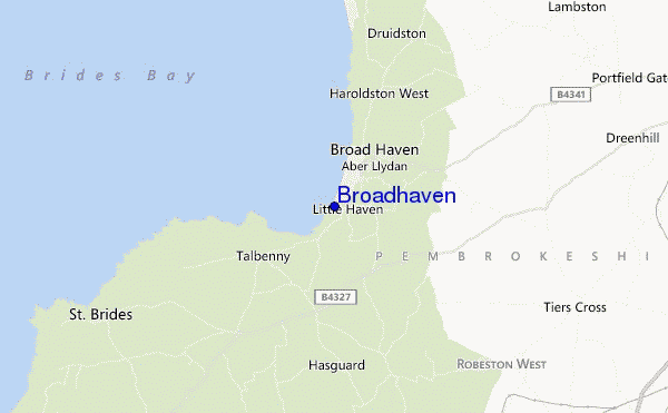 locatiekaart van Broadhaven