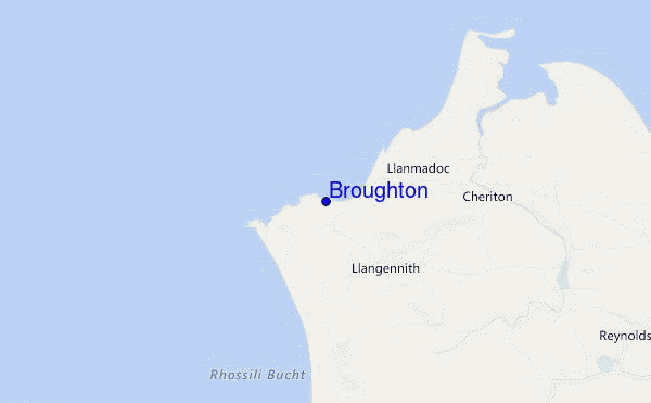 locatiekaart van Broughton
