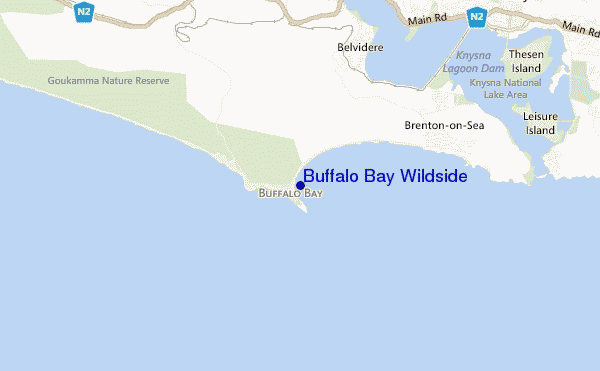 locatiekaart van Buffalo Bay Wildside