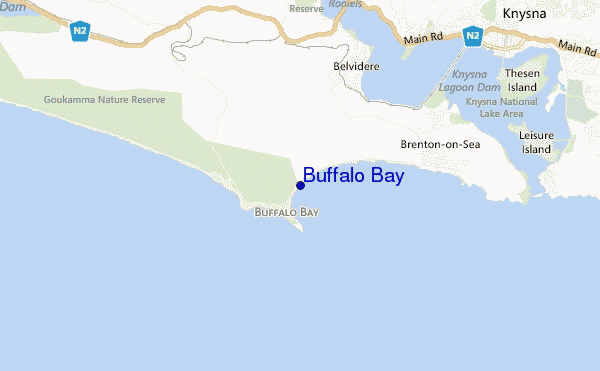 locatiekaart van Buffalo Bay