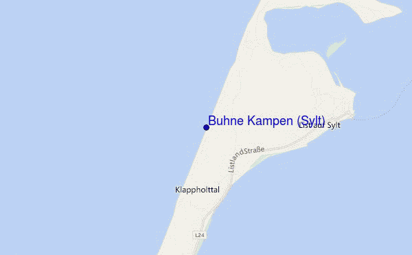 locatiekaart van Buhne Kampen (Sylt)