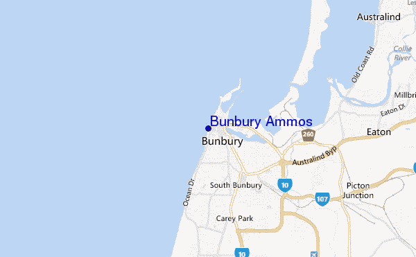 locatiekaart van Bunbury Ammos