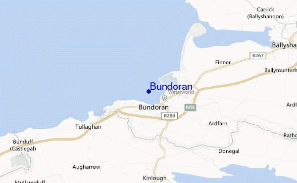 locatiekaart van Bundoran