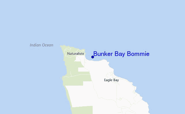 locatiekaart van Bunker Bay Bommie
