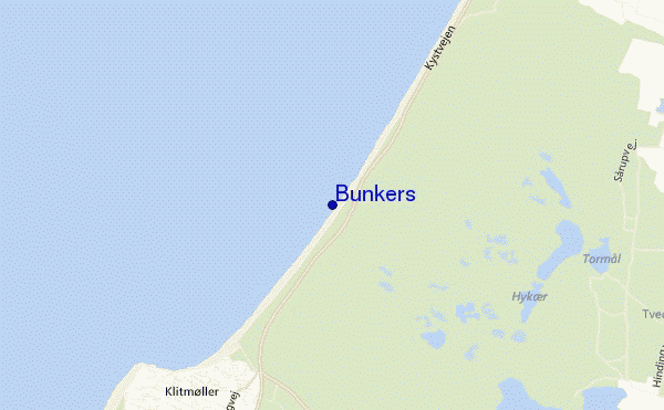 locatiekaart van Bunkers