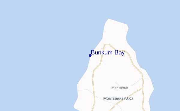 locatiekaart van Bunkum Bay