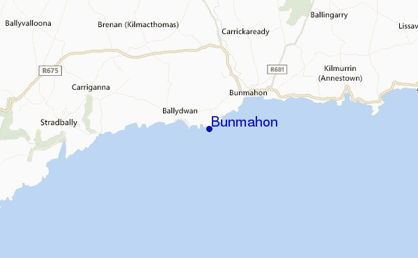 locatiekaart van Bunmahon