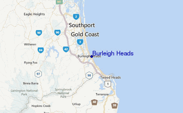 Burleigh Heads Location Map