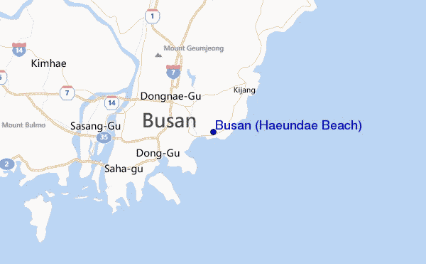 Busan (Haeundae Beach) Location Map
