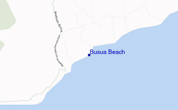 locatiekaart van Busua Beach
