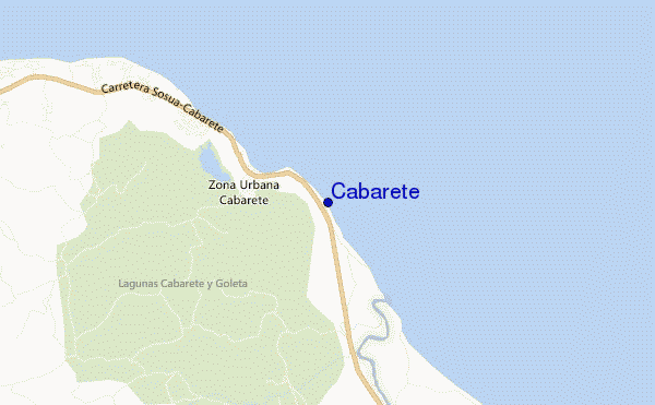 locatiekaart van Cabarete